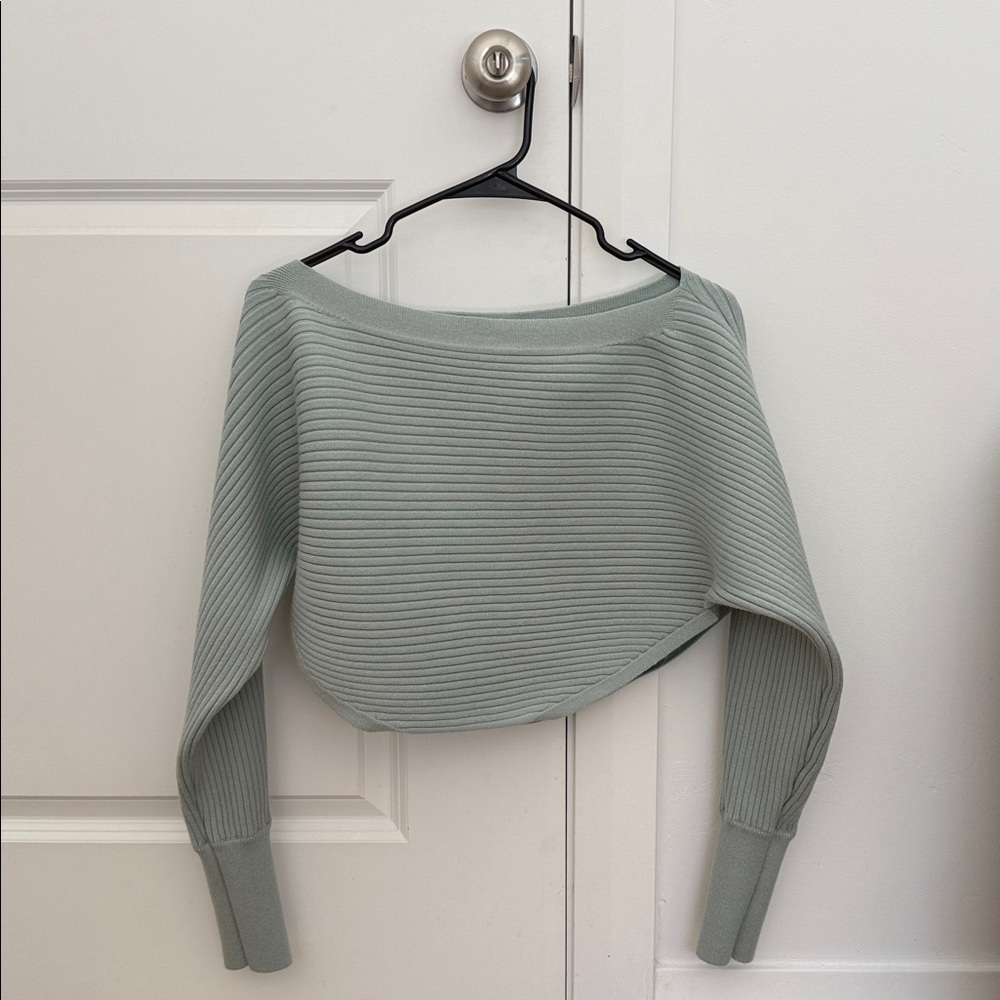 Vitality off the shoulder crop sweater